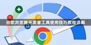 谷歌浏览器开发者工具使用教程：全面掌握网页调试与优化技巧
